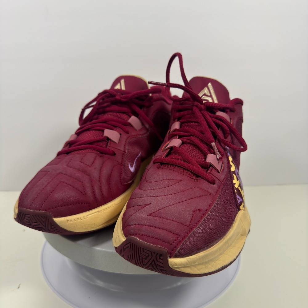 Nike Zoom‎ Freak 5 BooBasketball Shoes Burgundy Gold Men's Size 10 Giannis - Picture 4 of 16
